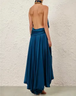 Zimmermann Alchemy Halter Dress Sailor Blue s0 for rent on The Volte - image 6