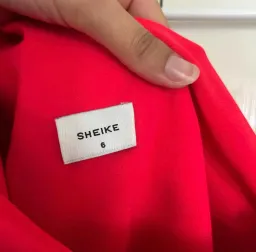 Sheike Kennedy one-shoulder draped maxi dress in raspberry. Size 6 for rent on The Volte - image 5