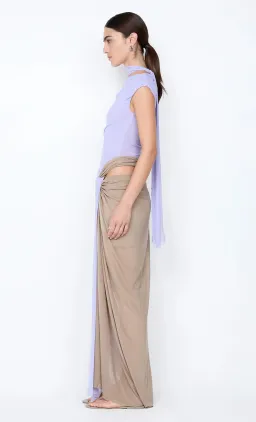 BEC & BRIDGE Connie Twist Maxi Dress in Wisteria Taupe Size 10 for rent on The Volte - image 5