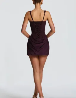 Babyboo Cornelia Mini Dress - Plum for rent on The Volte - image 4