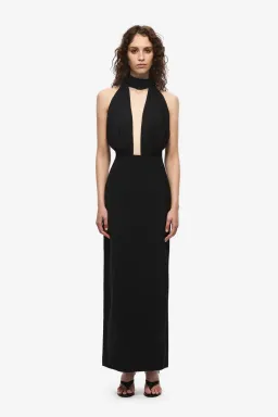 Misha collection black capezza silk dress - Small/8 for rent on The Volte - image 1