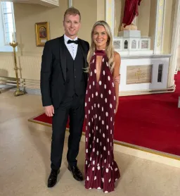 L'idee Libertie Gown - Polka Wine  for rent on The Volte - image 2