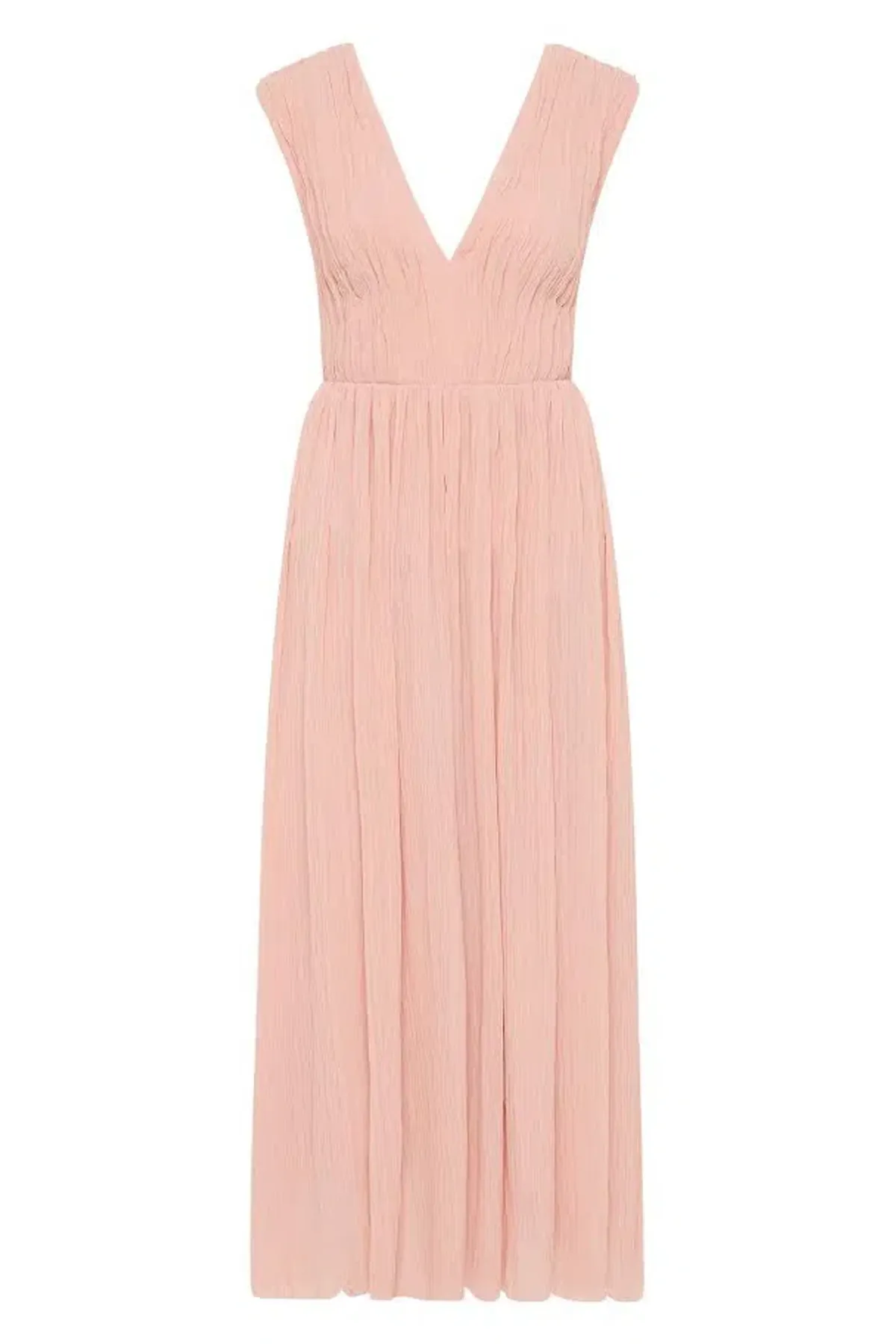 🩷 AJE Becoming Bow Back Midi Dress – Blush Pink – Size AU 10 🩷 - Image 5