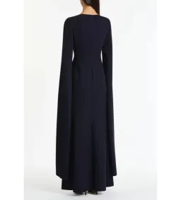 Carla Zampatti Crepe Celebration Sleeve Gown in Navy Size AU8 for rent on The Volte - image 3