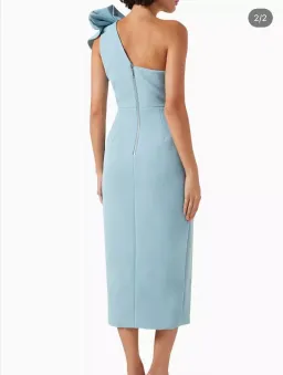 Mossman Expectation Midi dress in aqua Size 10 for rent on The Volte - image 2
