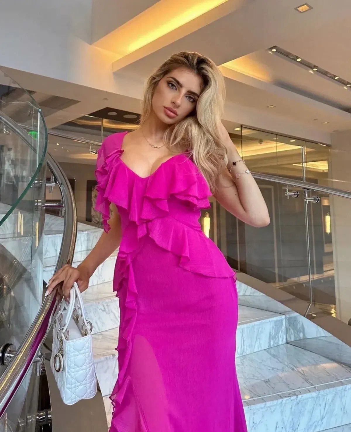 Zara Ruffle Maxi Dress - Image 4