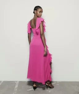 Zara Ruffle Maxi Dress for rent on The Volte - image 2