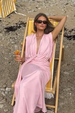 SUBOO - Jasmine cutout draped gown for rent on The Volte - image 2