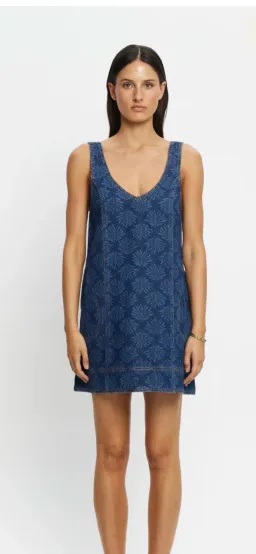 Kivari Ilaria Denim Mini Dress for rent on The Volte - image 1