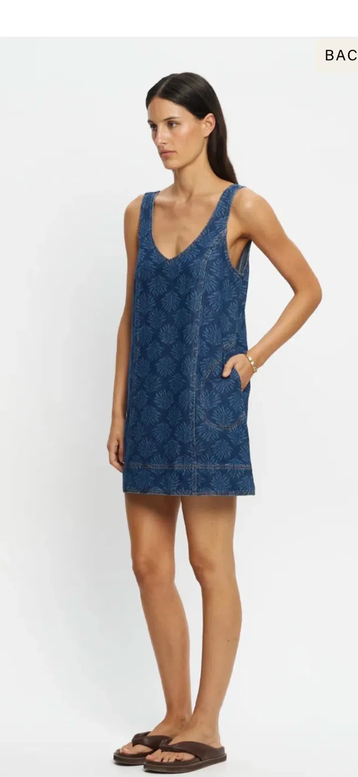 Kivari Ilaria Denim Mini Dress - Image 2