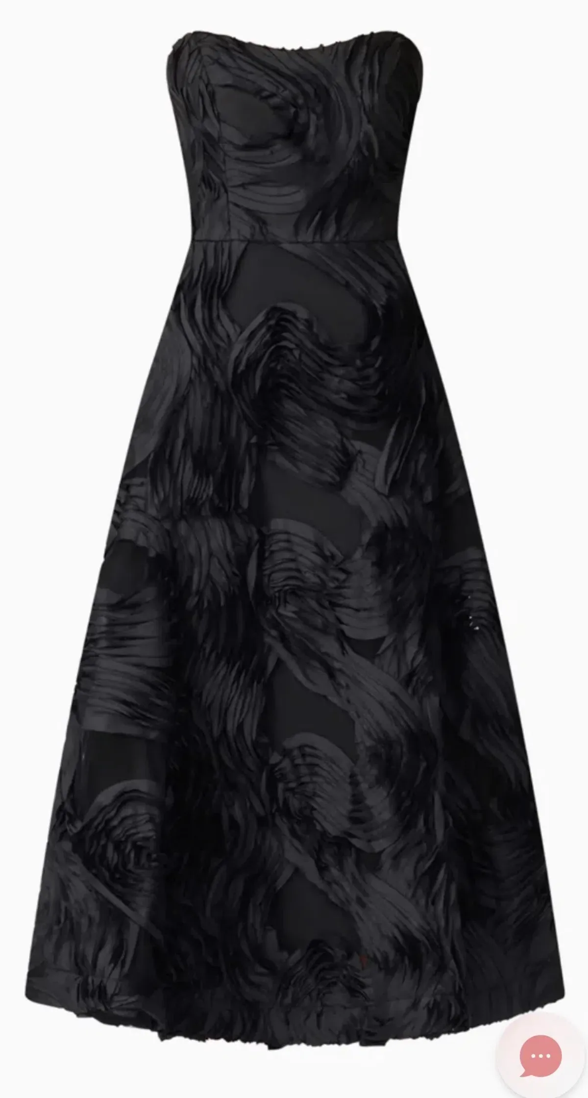 Elliatt Asher Sweetheart midi dress black size 10 - Image 3