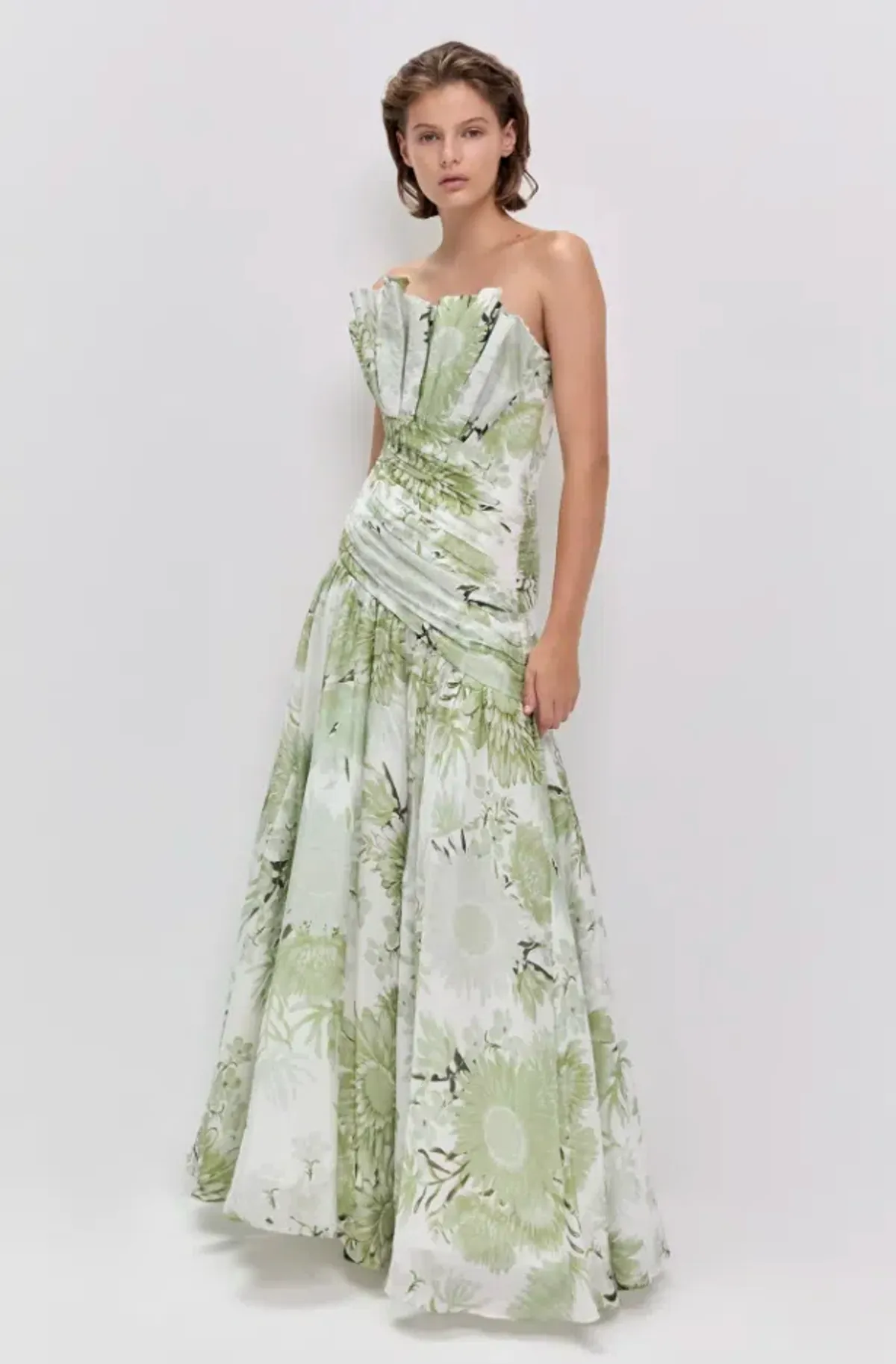 REFLECTOR GOWN | OLIVE NATIVE FLORAL - SIZE 10 - Image 2