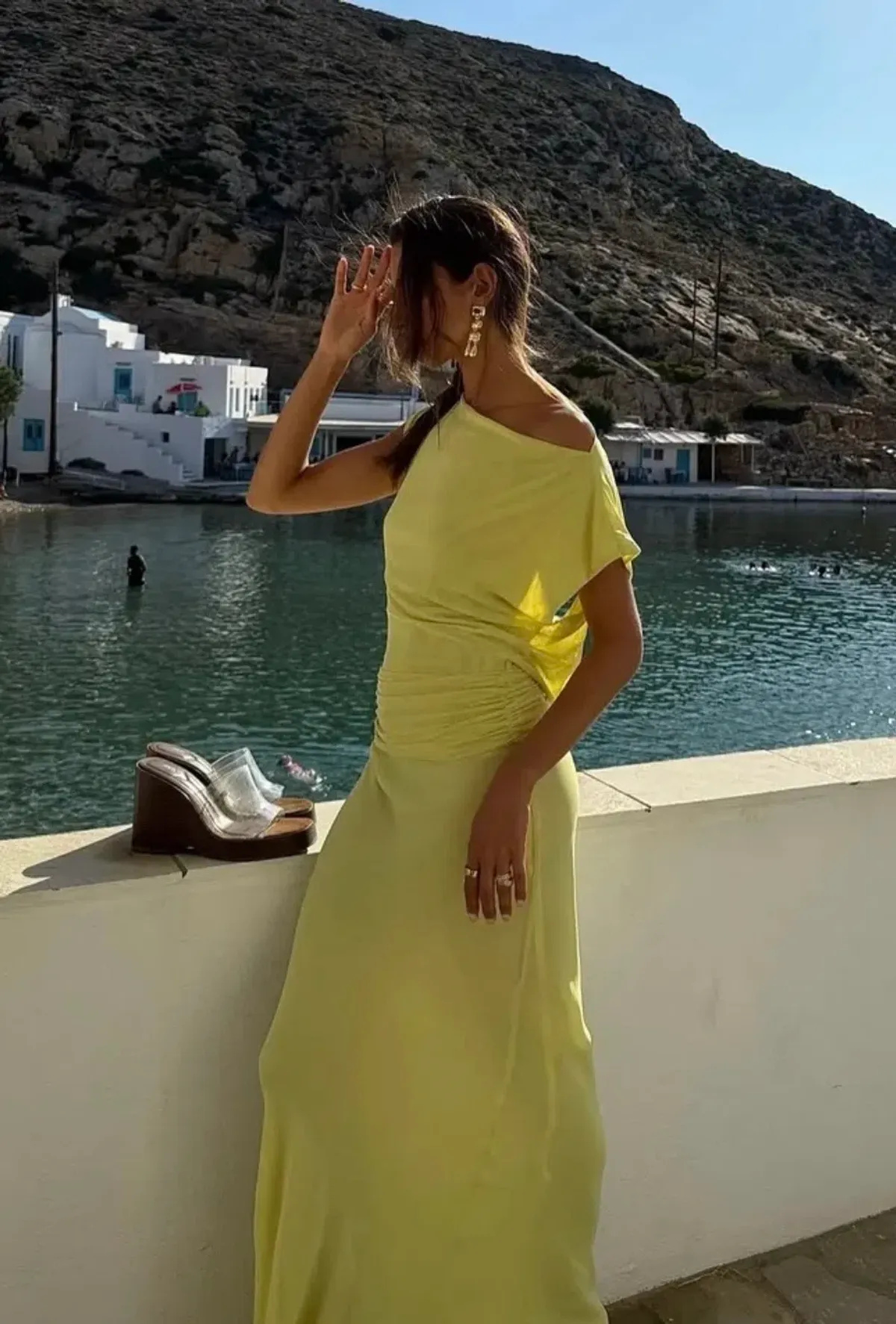 BEC AND BRIDGE JENAYA ASYM DRESS CITRUS SIZE 14 - Image 2