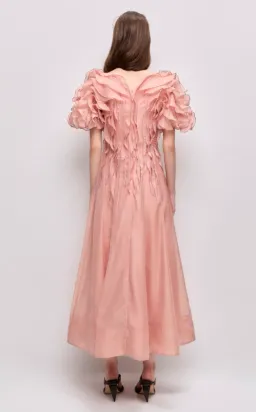 AJE Seraphina Midi Dress Stone rose Size 10 for rent on The Volte - image 2
