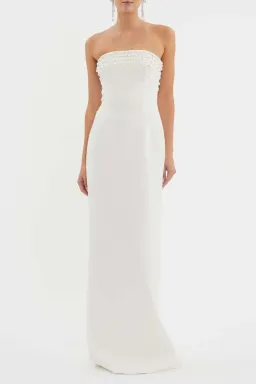 Therese Pearl Gown by Rebecca Vallance Size 8 for rent on The Volte - image 1