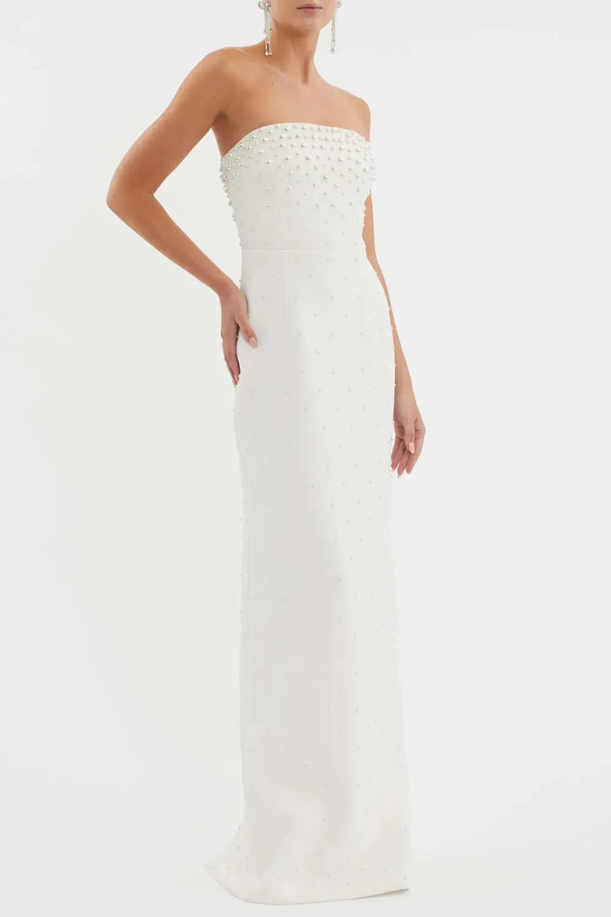 Therese Pearl Gown by Rebecca Vallance Size 8 - Image 2
