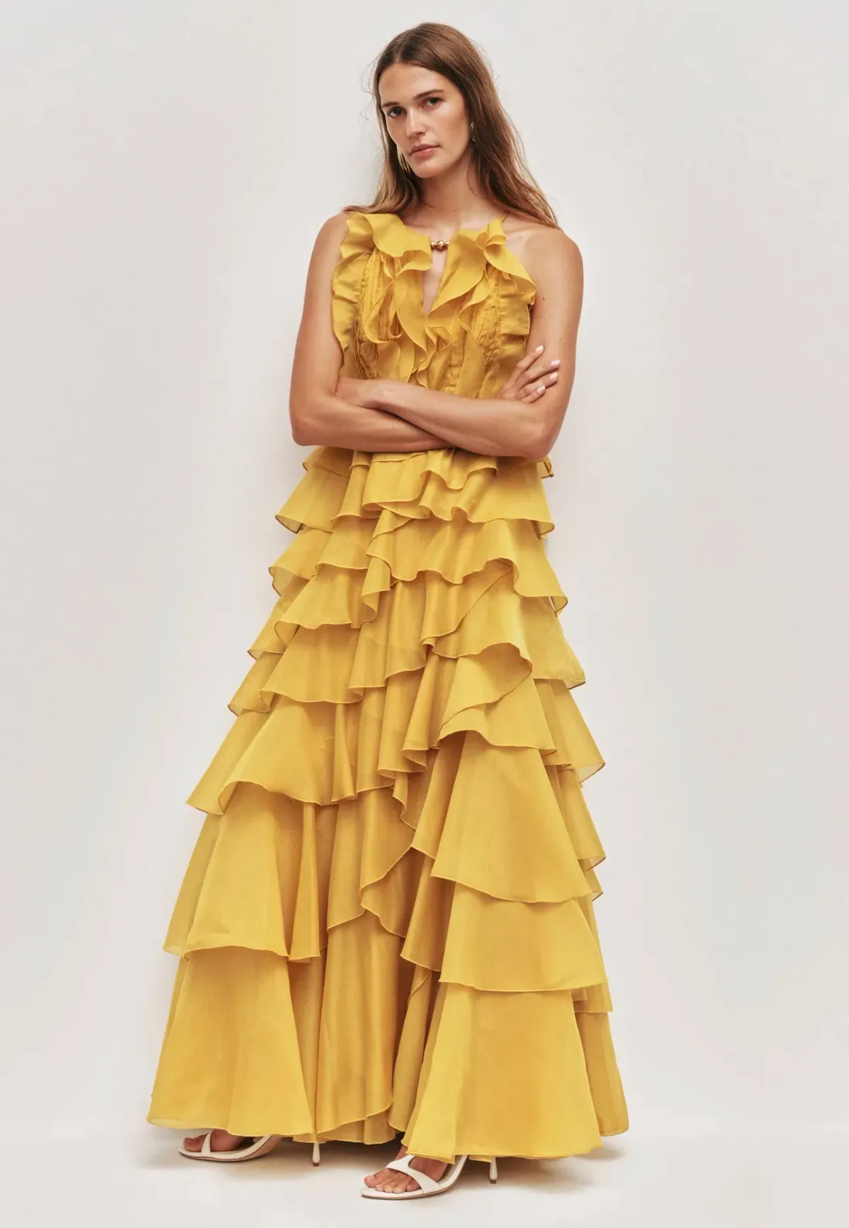 Aje Cleo Gown size 8 Chartreuse  - Image 2