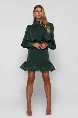 Elle zeitoune Leonardo dress forest size 8 for rent on The Volte - image 1