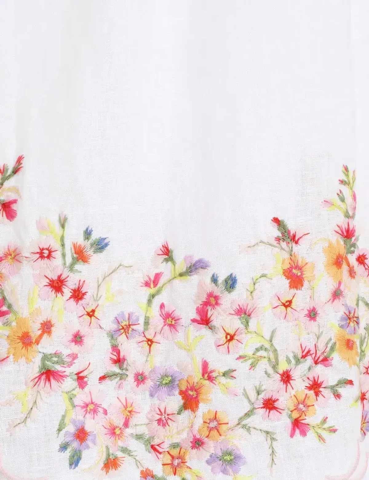 ZIMMERMANN MAE FLORAL MIDI DRESS WHITE FLORAL SIZE 1/AU 10 - Image 2