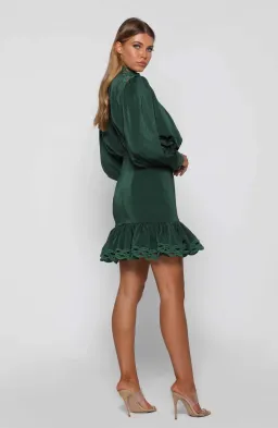 Elle Zeitoune Leonardo Dress Forest Green Size 8 for rent on The Volte - image 2