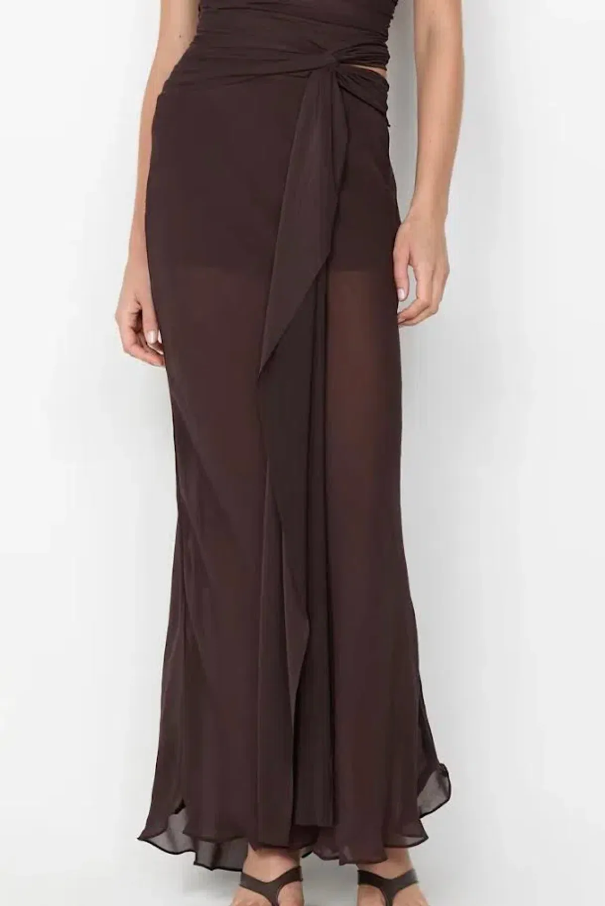 🤎 BEC and BRIDGE Jehnaya Strapless Maxi Dress – Dark Chocolate Brown – Size AU 10 🤎 - Image 2