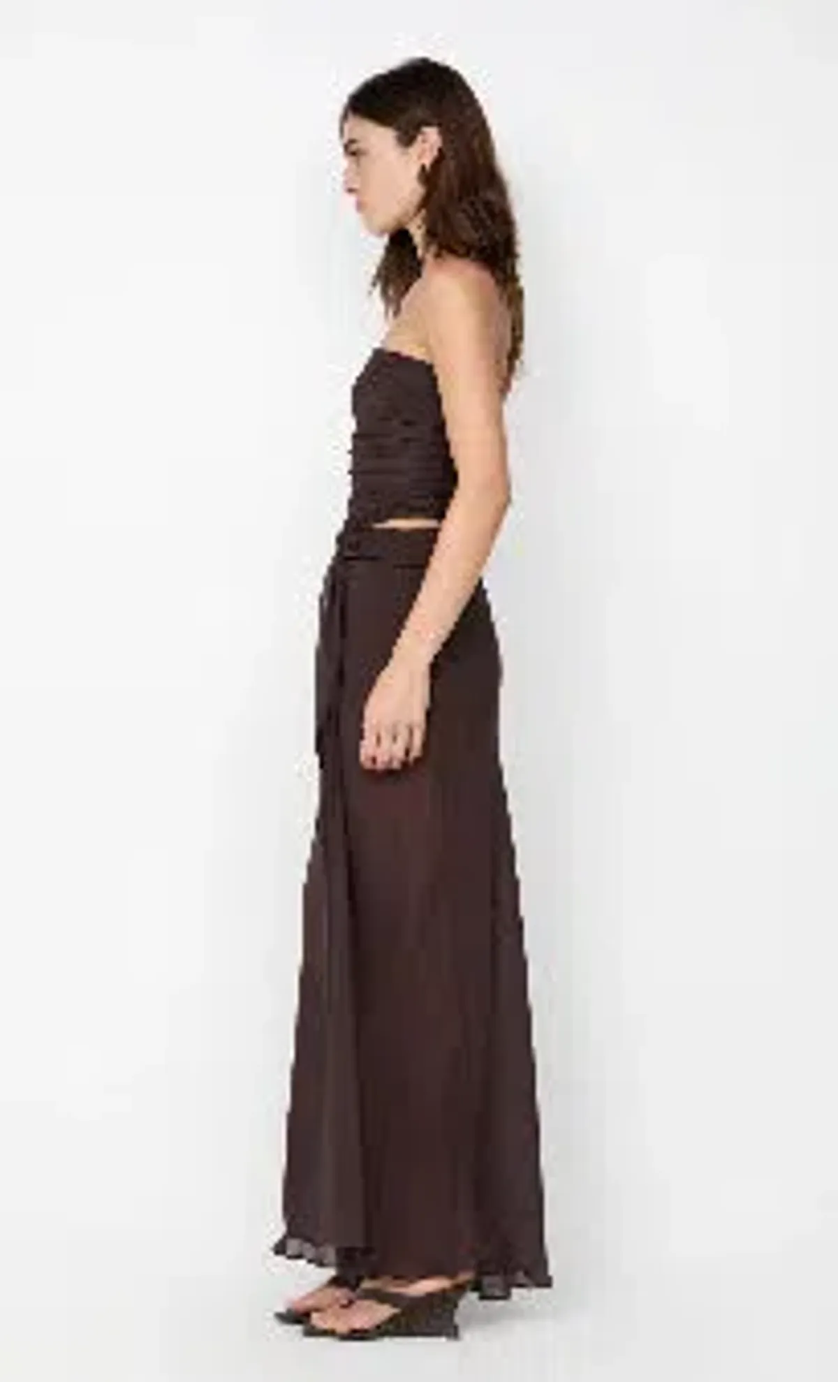 🤎 BEC and BRIDGE Jehnaya Strapless Maxi Dress – Dark Chocolate Brown – Size AU 10 🤎 - Image 5