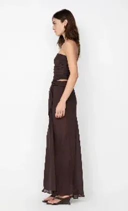 🤎 BEC and BRIDGE Jehnaya Strapless Maxi Dress – Dark Chocolate Brown – Size AU 10 🤎 for rent on The Volte - image 5