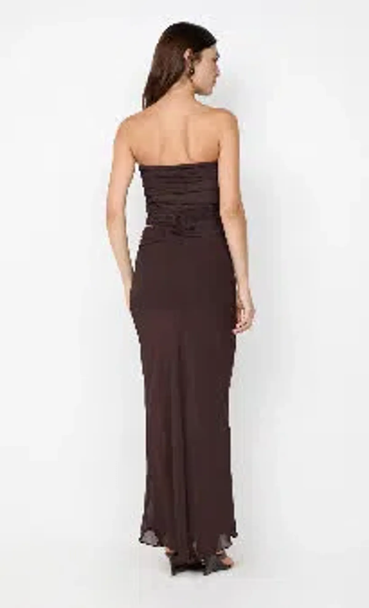 🤎 BEC and BRIDGE Jehnaya Strapless Maxi Dress – Dark Chocolate Brown – Size AU 10 🤎 - Image 4