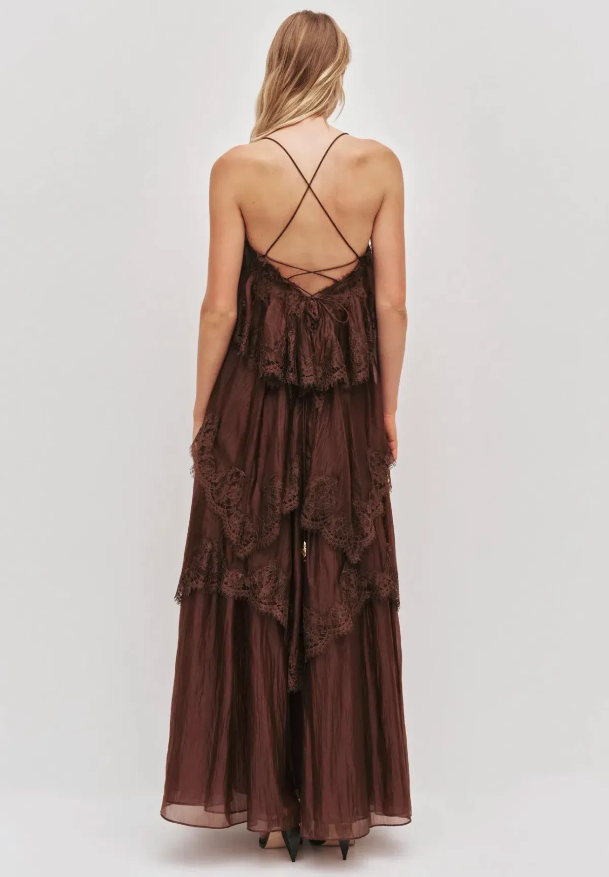AJE Ophelia Maxi Dress Brown 10 - Image 2