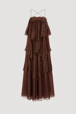 AJE OPHELIA LACE GOWN CHOCOLATE BROWN SIZE 8 AU for rent on The Volte - image 2