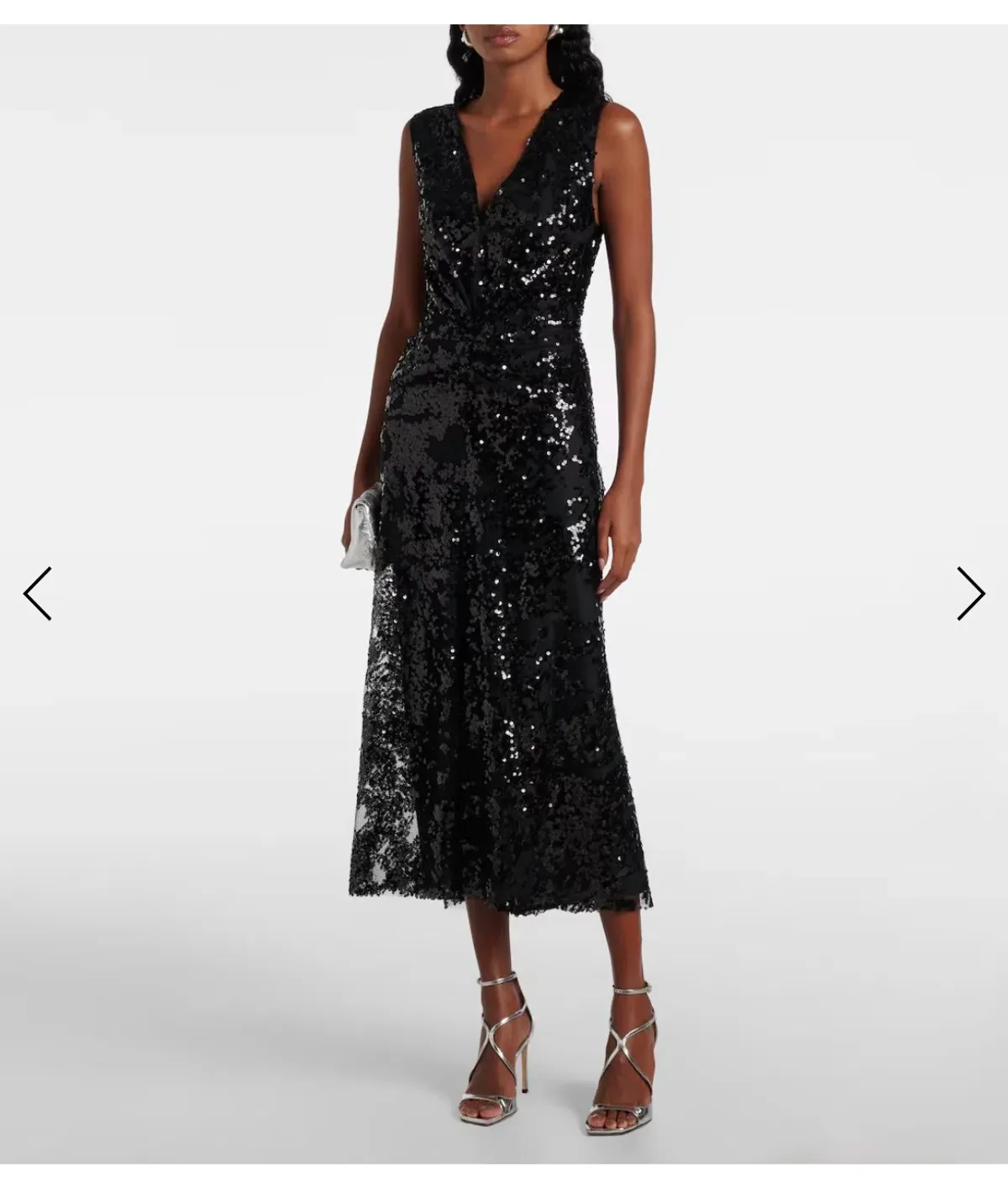 VICTORIA BECKHAM Sequined gathered midi dress - Image 1