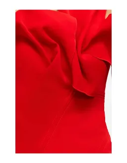 Acler Esher Midi Dress Red Size 8 for rent on The Volte - image 4