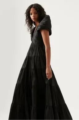 Aje Statuesque Tiered Gown Black Size AU 6 for rent on The Volte - image 2