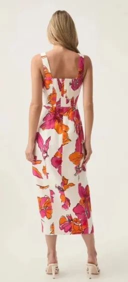 Aje Flourish Hibiscus Midi Dress size 6 for rent on The Volte - image 3