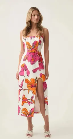 Aje Flourish Hibiscus Midi Dress size 6 for rent on The Volte - image 5