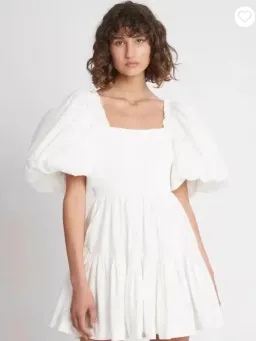 Aje Casa Puff Sleeve Mini White size 6 for rent on The Volte - image 4
