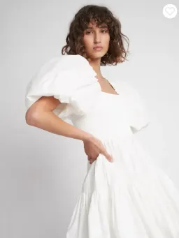 Aje Casa Puff Sleeve Mini White size 6 for rent on The Volte - image 3