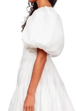 Aje Casa Puff Sleeve Mini White size 6 for rent on The Volte - image 1