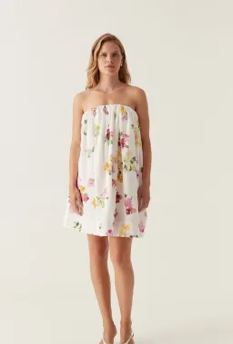 Aje Ayla Strapless Mini Dress White/Floral size 8 for rent on The Volte - image 3