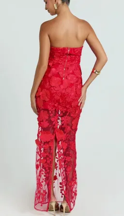 Sienna red strapless maxi dress size 10 for rent on The Volte - image 2