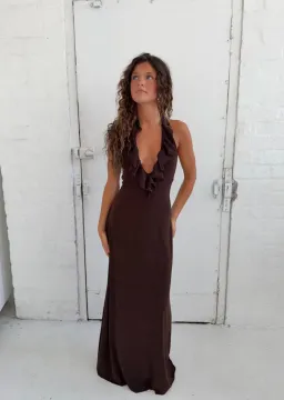 La Marie, VANESSA DRESS, Maxi, Brown, Size M/L  for rent on The Volte - image 2