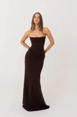 Hntr the Label, Louie Gown, Set, Brown, Size AU6 for rent on The Volte - image 1
