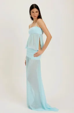 Ancegria, Romeo Gown, Aqua, Maxi, Size XS  for rent on The Volte - image 1