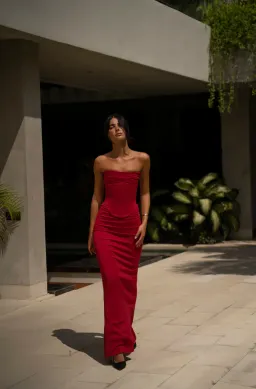 Hntr the label, HNTR The Label Louie Gown Set in Wine Size AU 8 for rent on The Volte - image 1