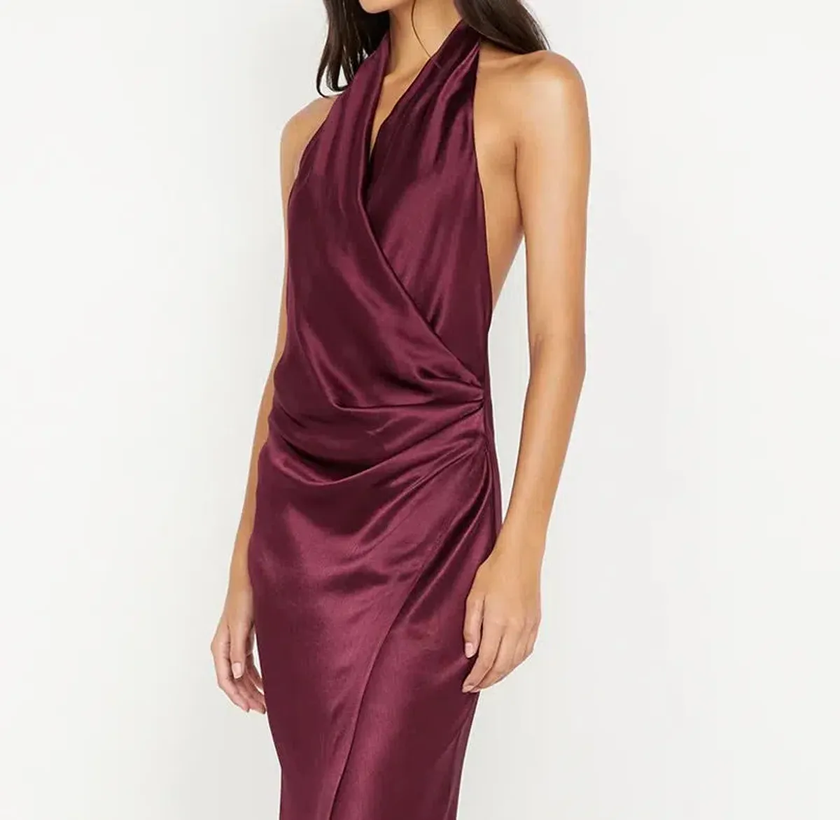 💜 BEC and BRIDGE Elisia Wrap Maxi Dress – Plum / Burgundy – Size AU 10 💜 - Image 6