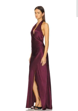  💜 BEC and BRIDGE Elisia Wrap Maxi Dress – Plum / Burgundy – Size AU 8 💜 for rent on The Volte - image 2