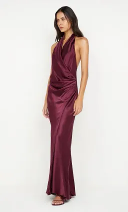  💜 BEC and BRIDGE Elisia Wrap Maxi Dress – Plum / Burgundy – Size AU 8 💜 for rent on The Volte - image 8