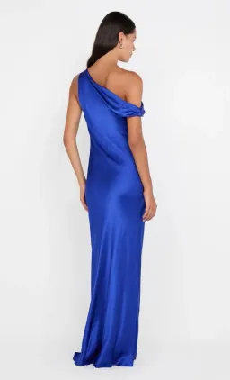💙 BEC + BRIDGE Sol Asymmetrical Dress in Mediterranean Blue Size 8 AU - Satin Formal Gown 💙 for rent on The Volte - image 2