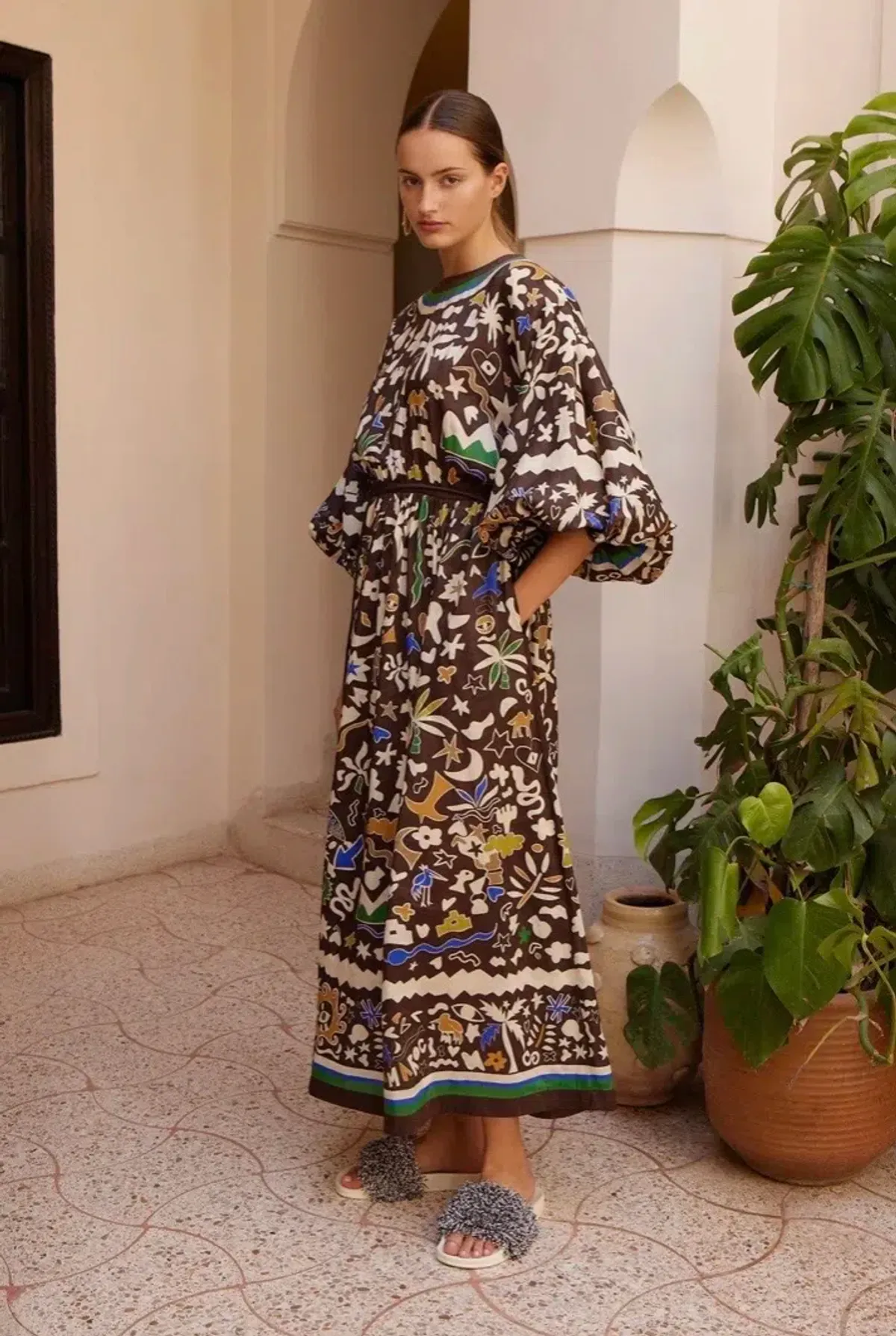 Alemais Maroc Midi Dress Pockets & Slip Size 12 - Image 8