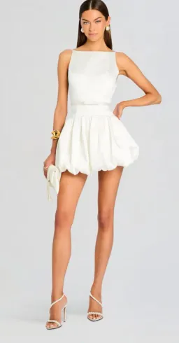 RETROFETE Isolde Dress Mini White Size 8 for rent on The Volte - image 9